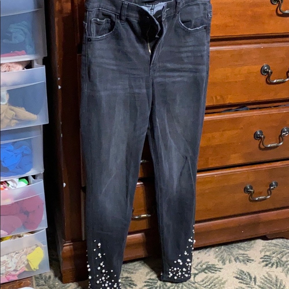 Express pearl black jeans.. 2